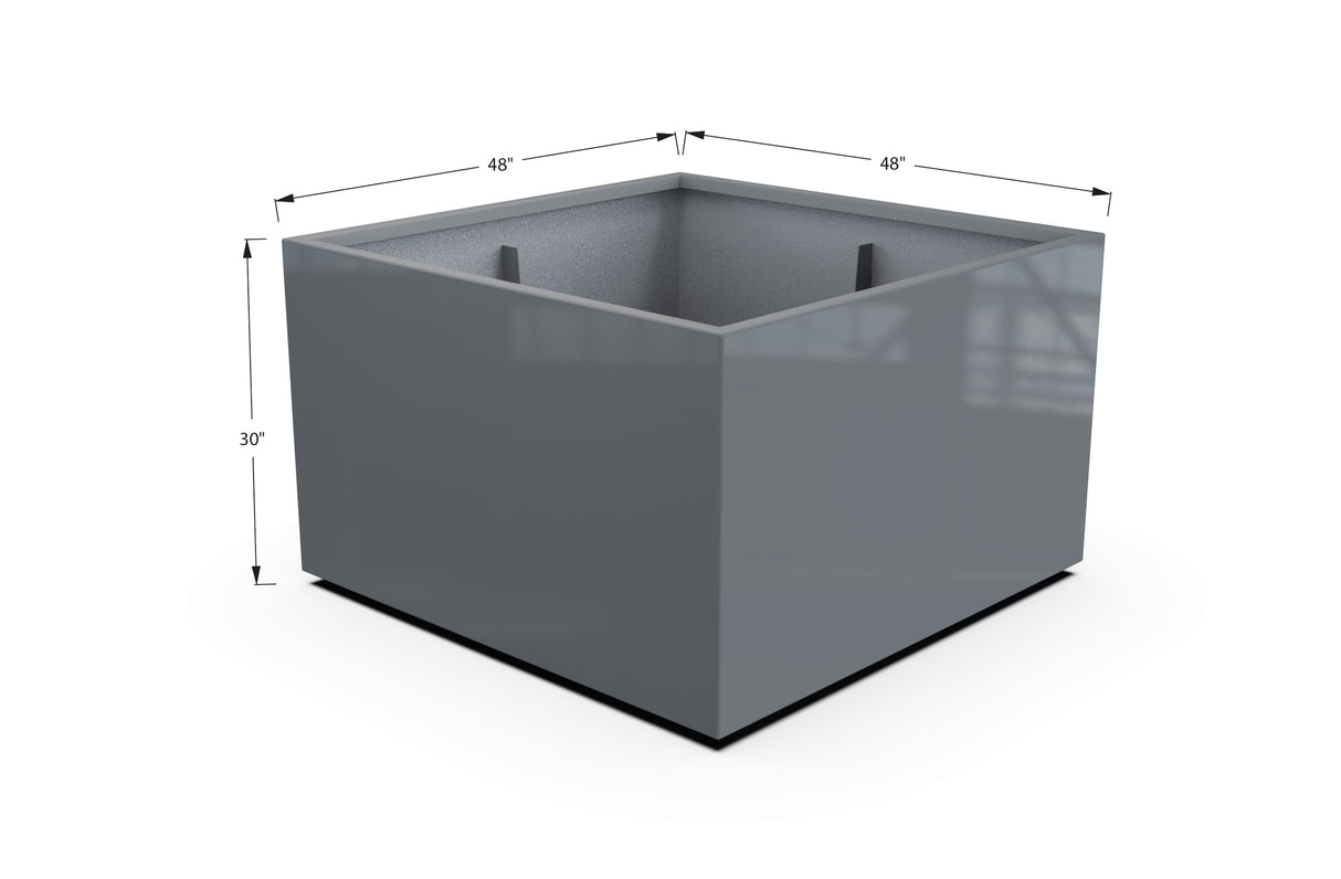 Aluminum Square & Cube Planter – 28" to 48" H