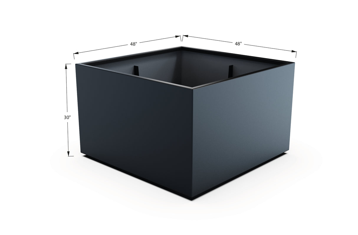 Aluminum Square & Cube Planter – 28" to 48" H