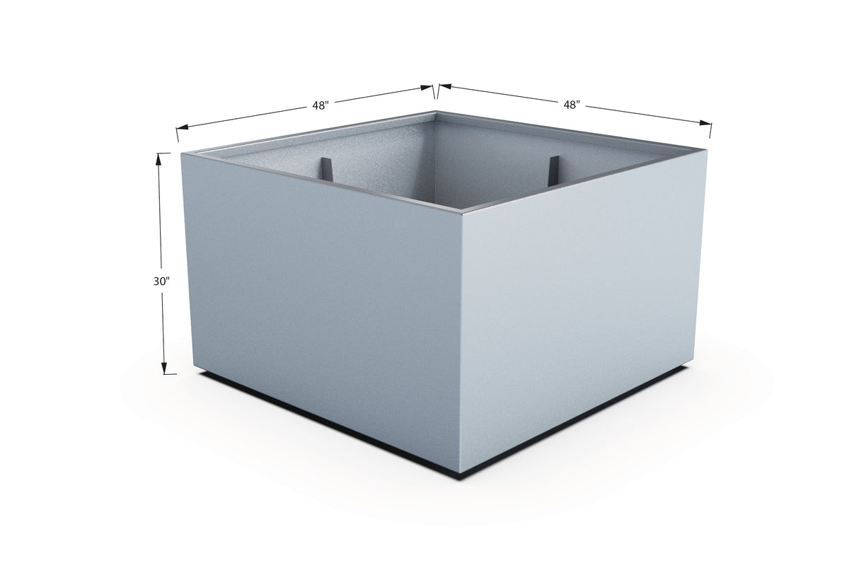 Aluminum Square & Cube Planter – 28" to 48" H