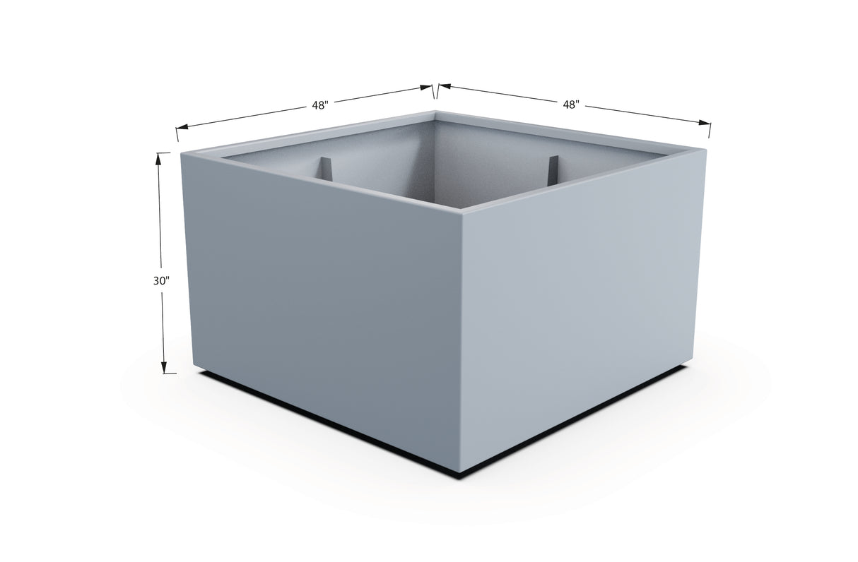 Aluminum Square & Cube Planter – 28" to 48" H