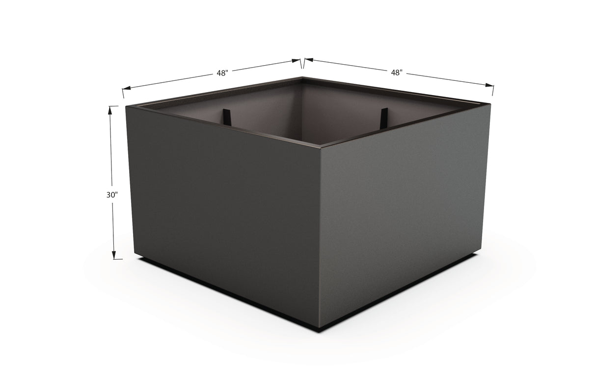 Aluminum Square & Cube Planter – 28" to 48" H