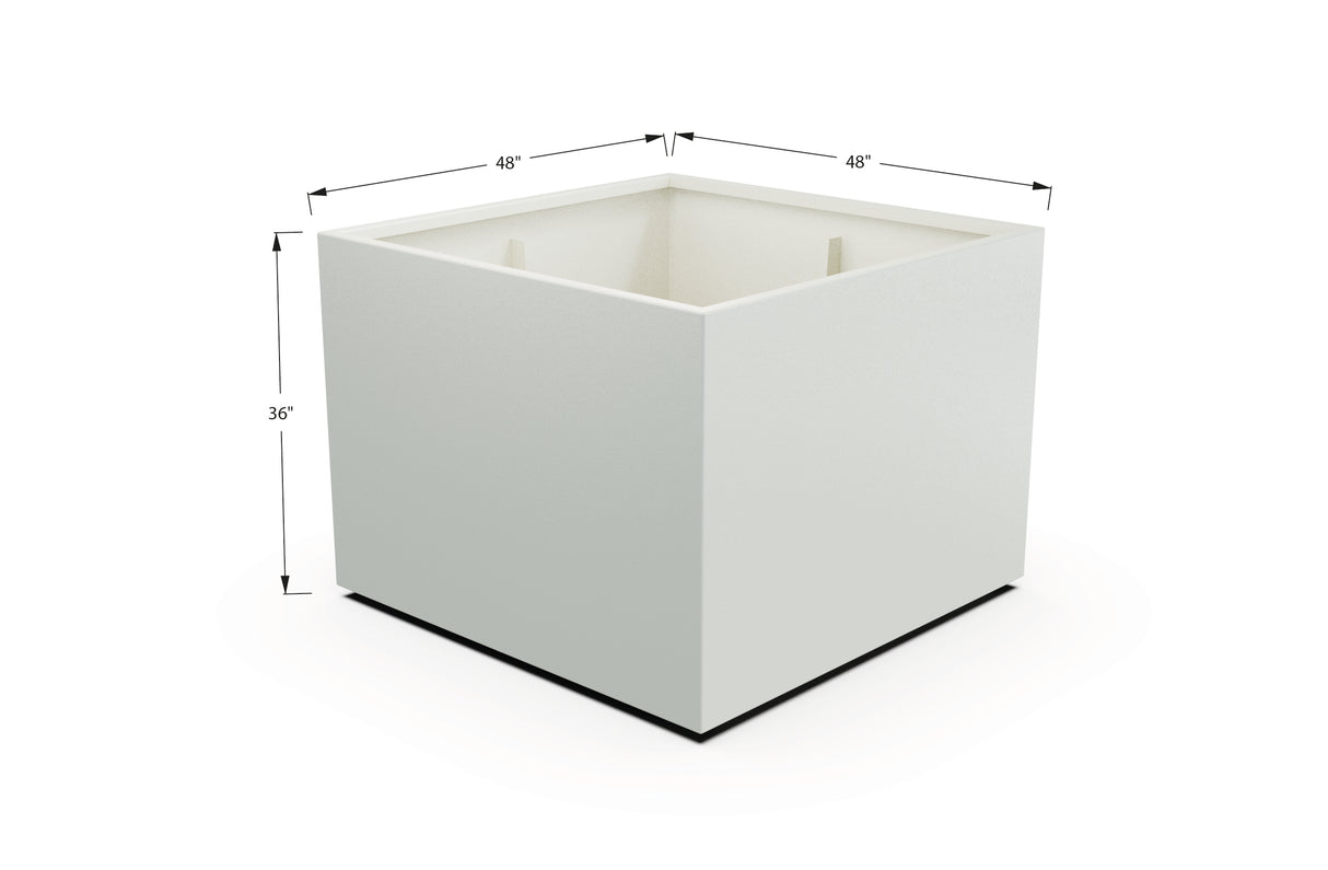 Aluminum Square & Cube Planter – 28" to 48" H