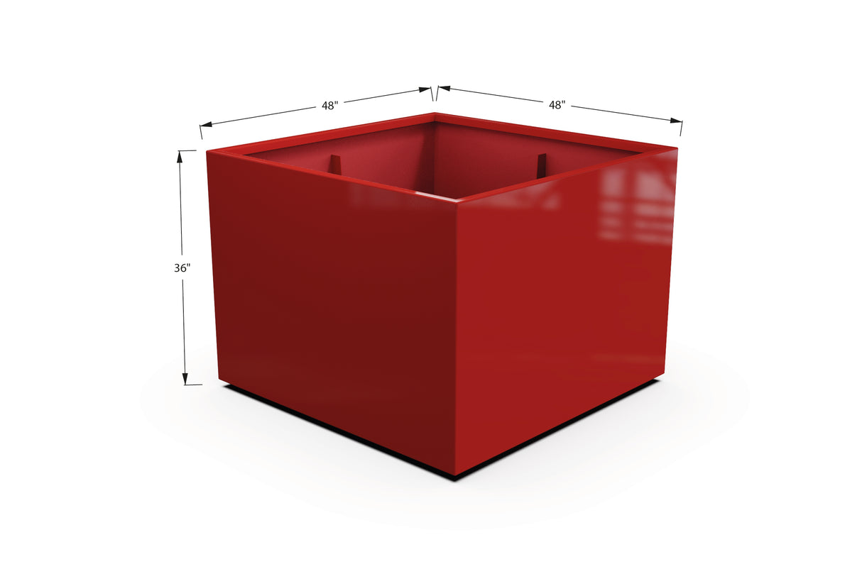Aluminum Square & Cube Planter – 28" to 48" H
