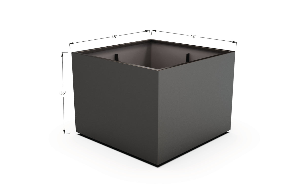 Aluminum Square & Cube Planter – 28" to 48" H