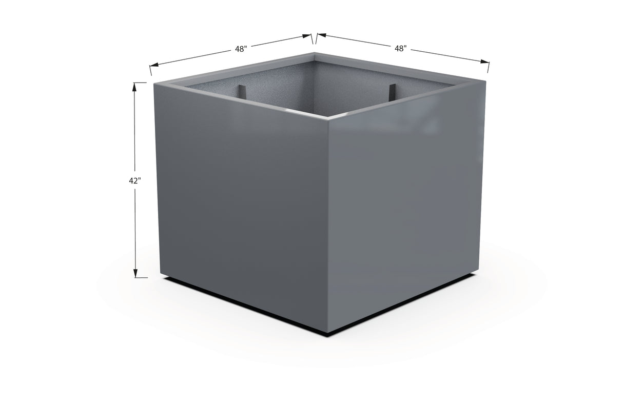 Aluminum Square & Cube Planter – 28" to 48" H