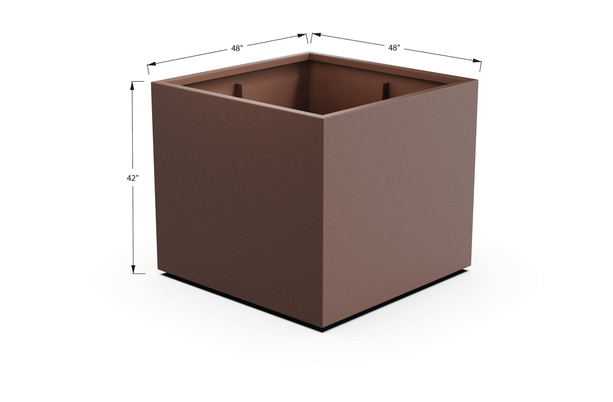 Aluminum Square & Cube Planter – 28" to 48" H