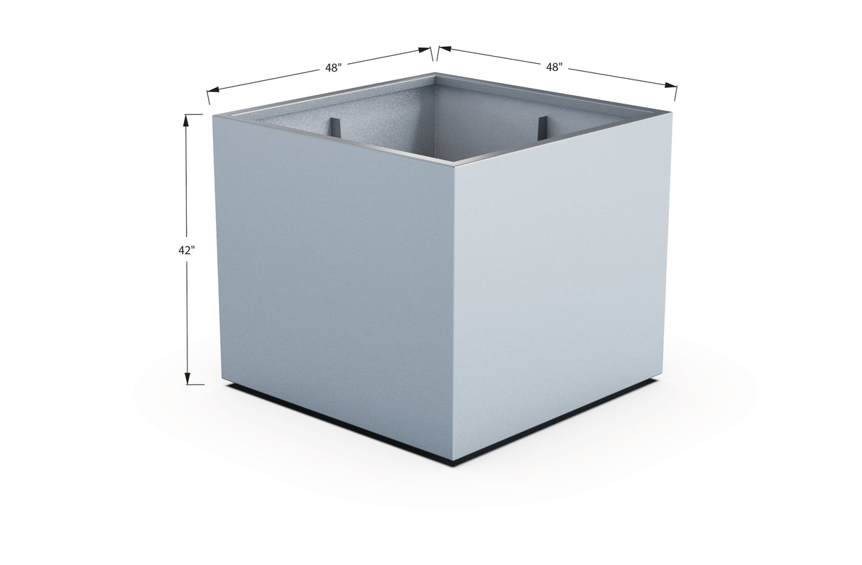 Aluminum Square & Cube Planter – 28" to 48" H