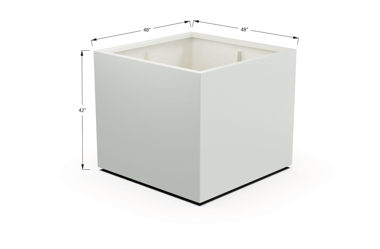 Aluminum Square & Cube Planter – 28" to 48" H