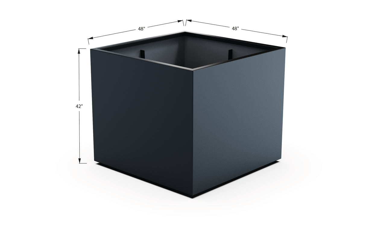 Aluminum Square & Cube Planter – 28" to 48" H