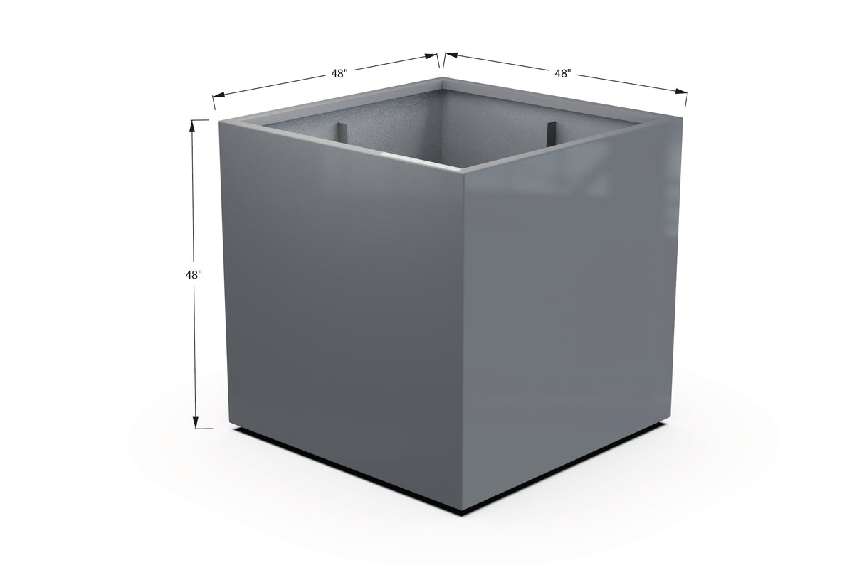Aluminum Square & Cube Planter – 28" to 48" H