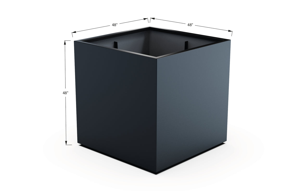 Aluminum Square & Cube Planter – 28" to 48" H
