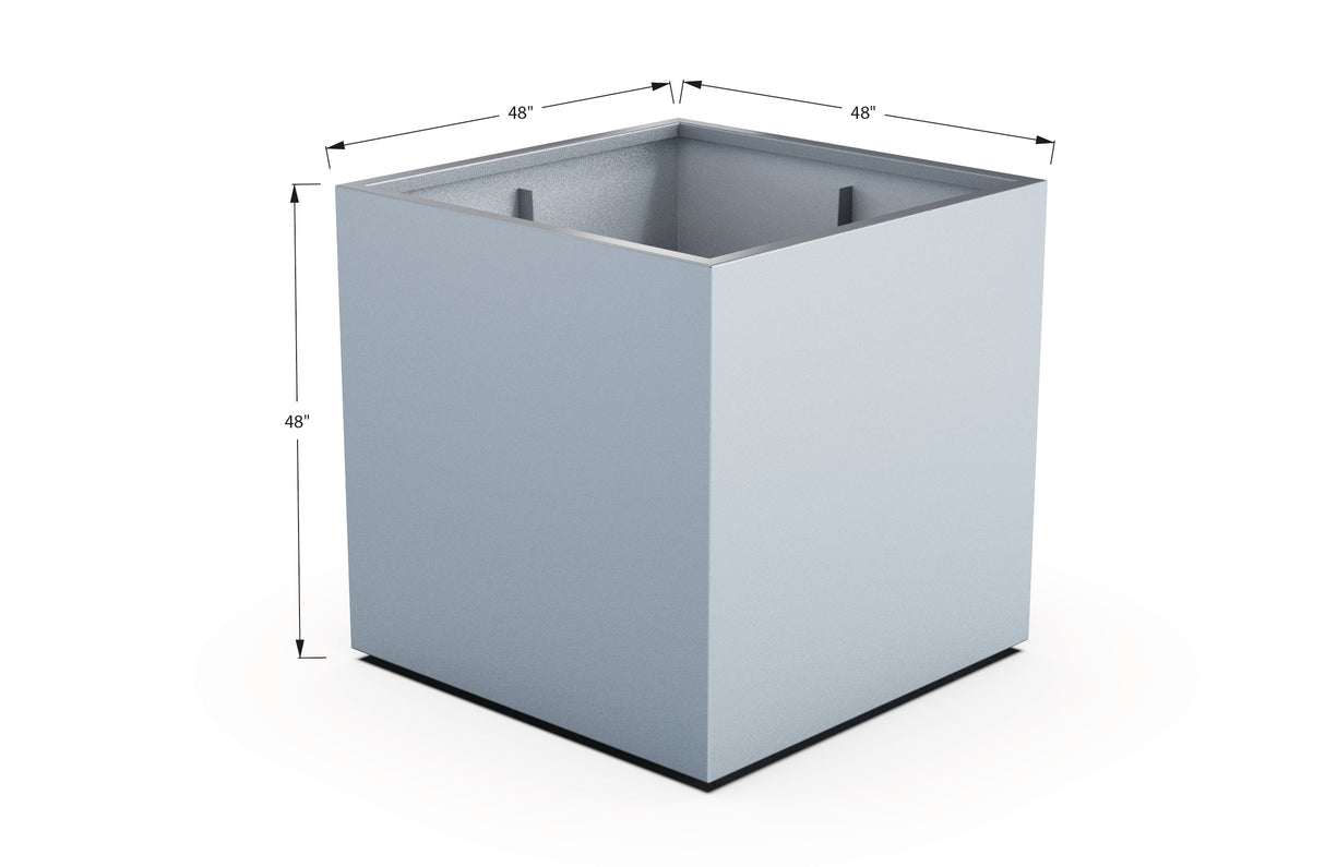 Aluminum Square & Cube Planter – 28" to 48" H
