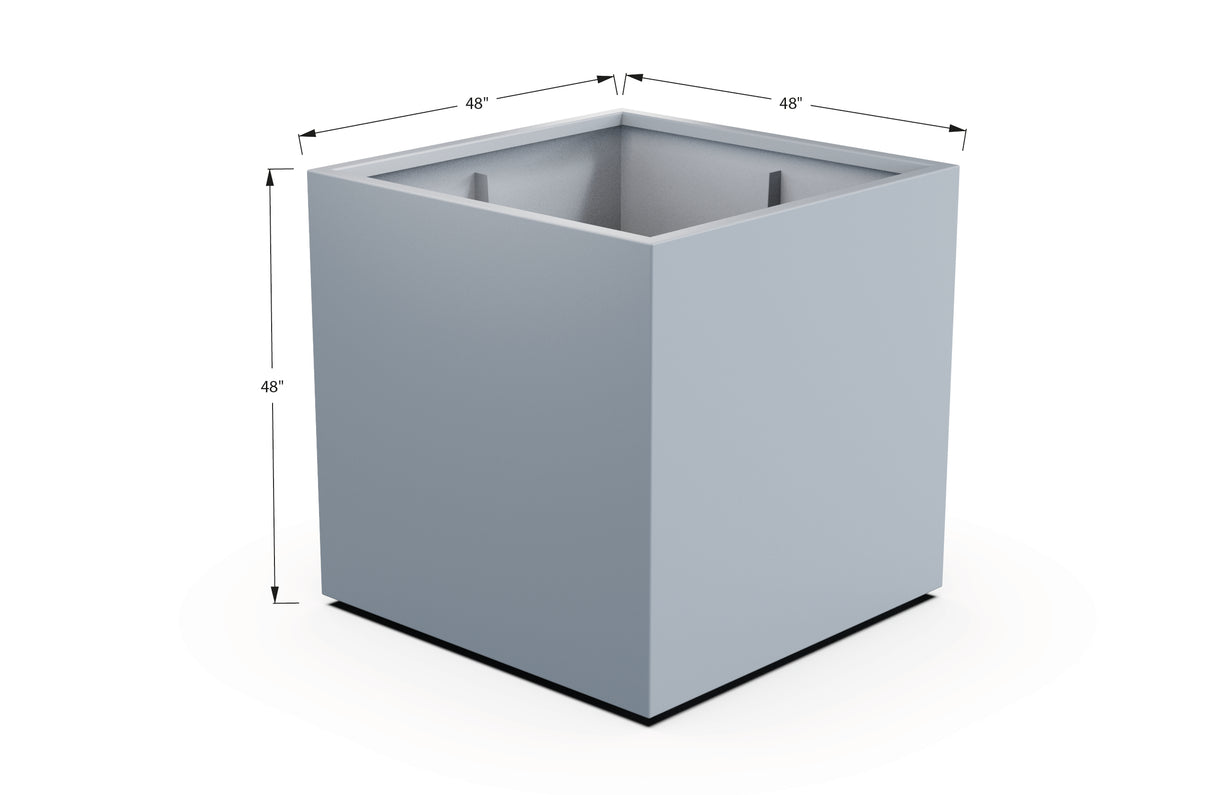 Aluminum Square & Cube Planter – 28" to 48" H