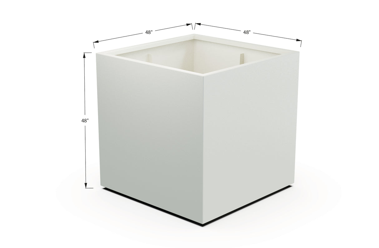 Aluminum Square & Cube Planter – 28" to 48" H