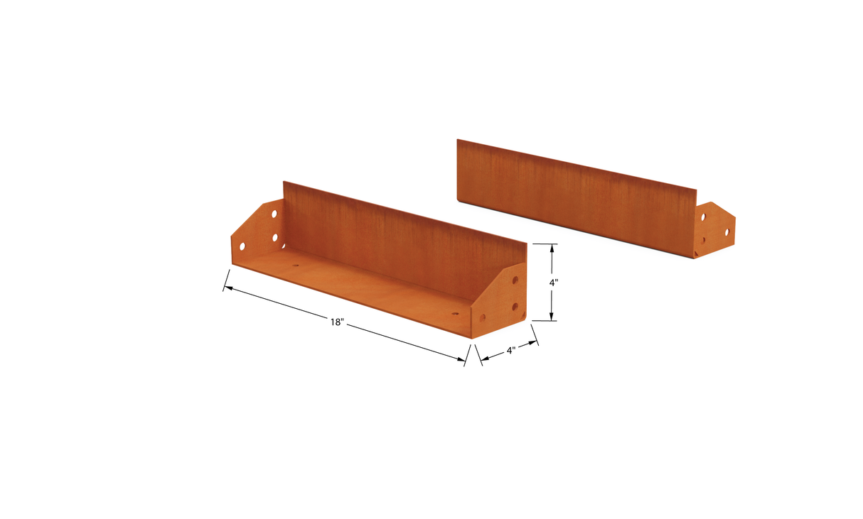 Corten Steel Straight Landscape Edging – 4" H