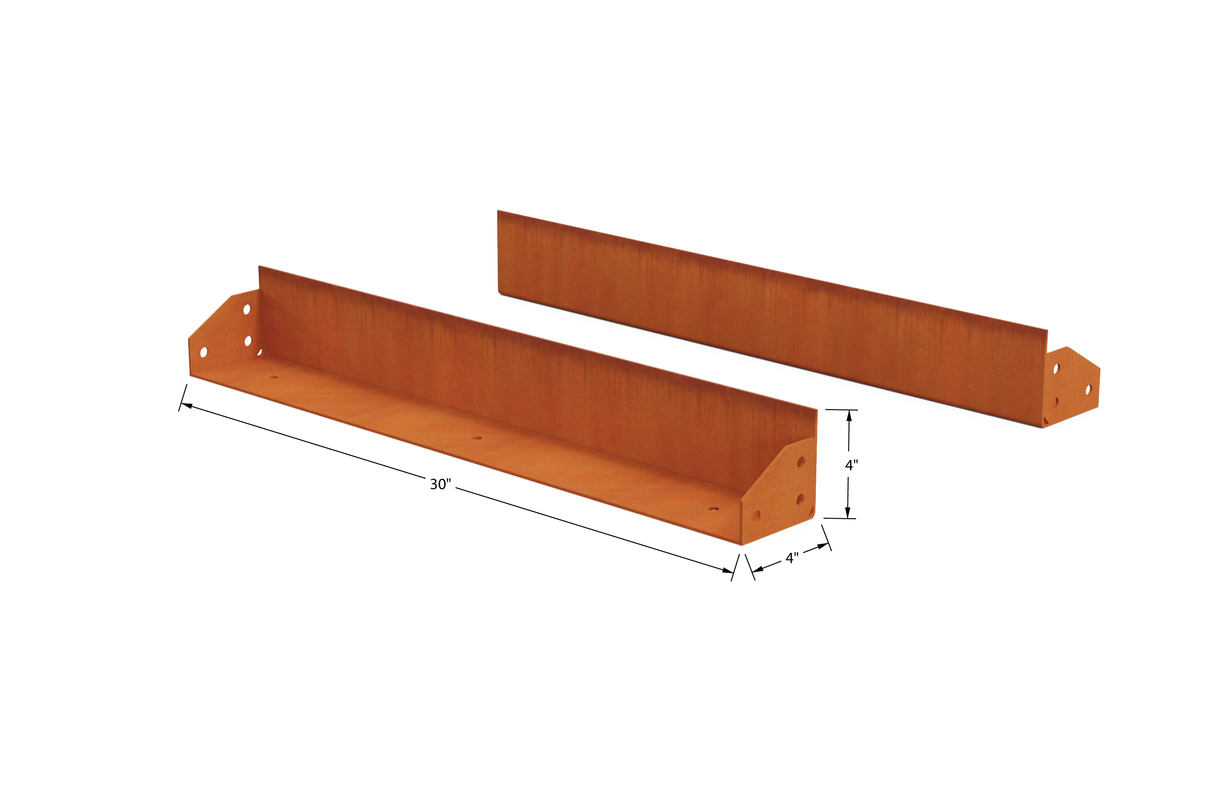 Corten Steel Straight Landscape Edging – 4" H