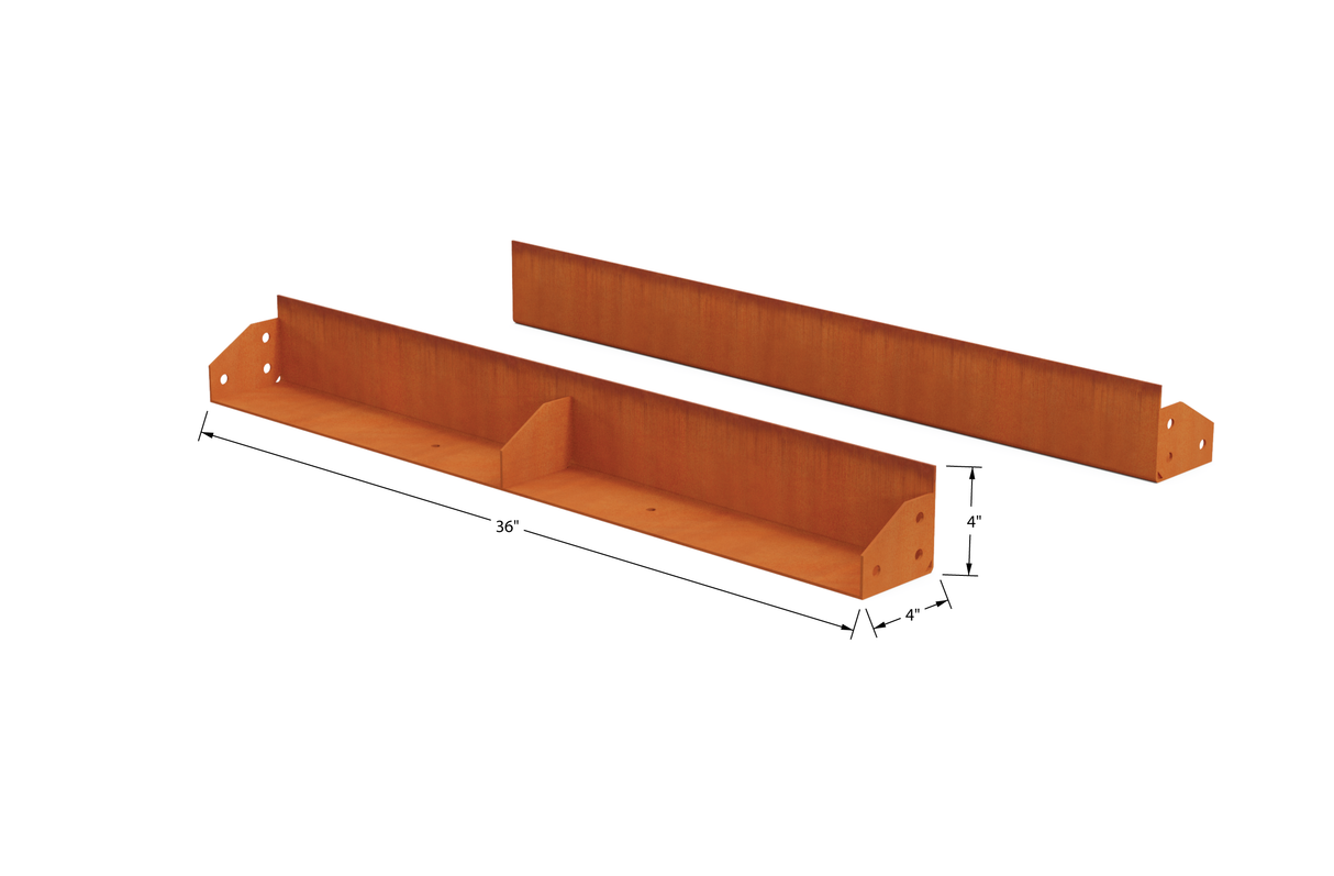Corten Steel Straight Landscape Edging – 4" H