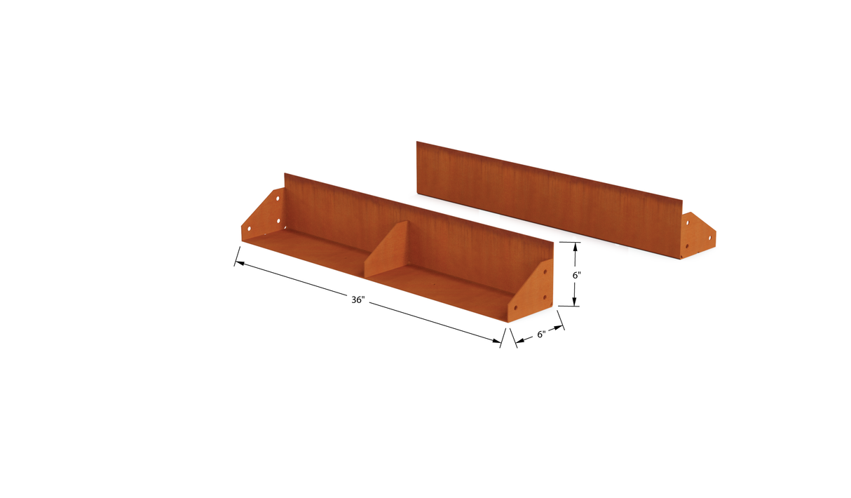 Corten Steel Straight Landscape Edging – 6" H