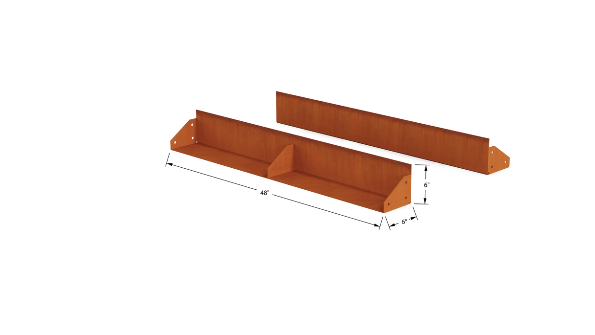 Corten Steel Straight Landscape Edging – 6" H