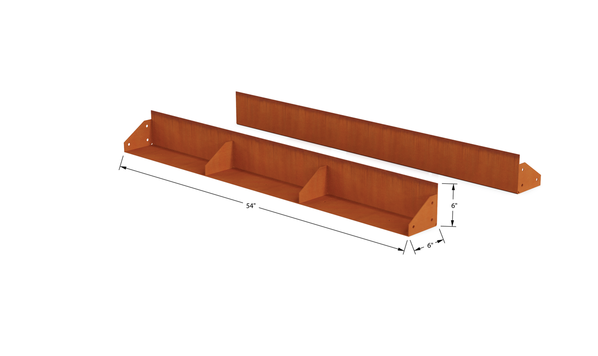 Corten Steel Straight Landscape Edging – 6" H