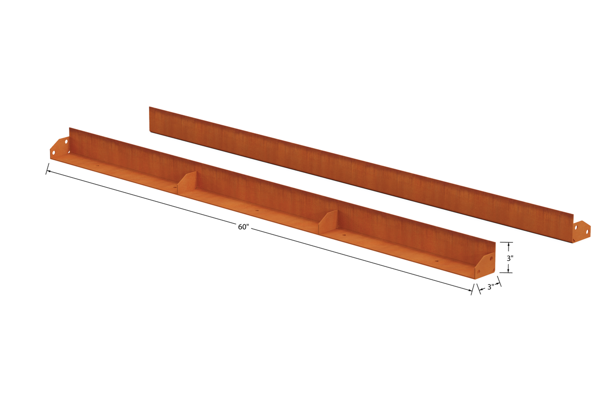 Corten Steel Straight Landscape Edging – 3" H