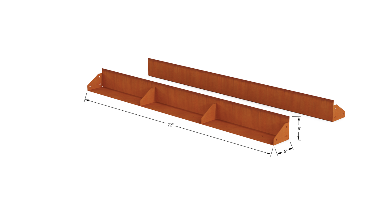 Corten Steel Straight Landscape Edging – 6" H