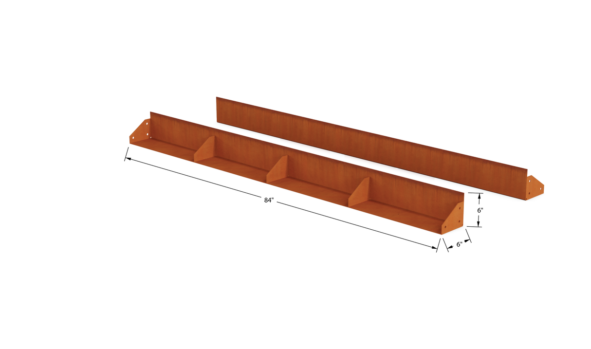 Corten Steel Straight Landscape Edging – 6" H