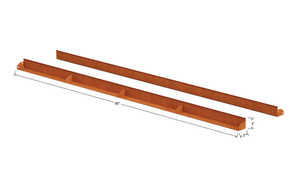 Corten Steel Straight Landscape Edging – 3" H