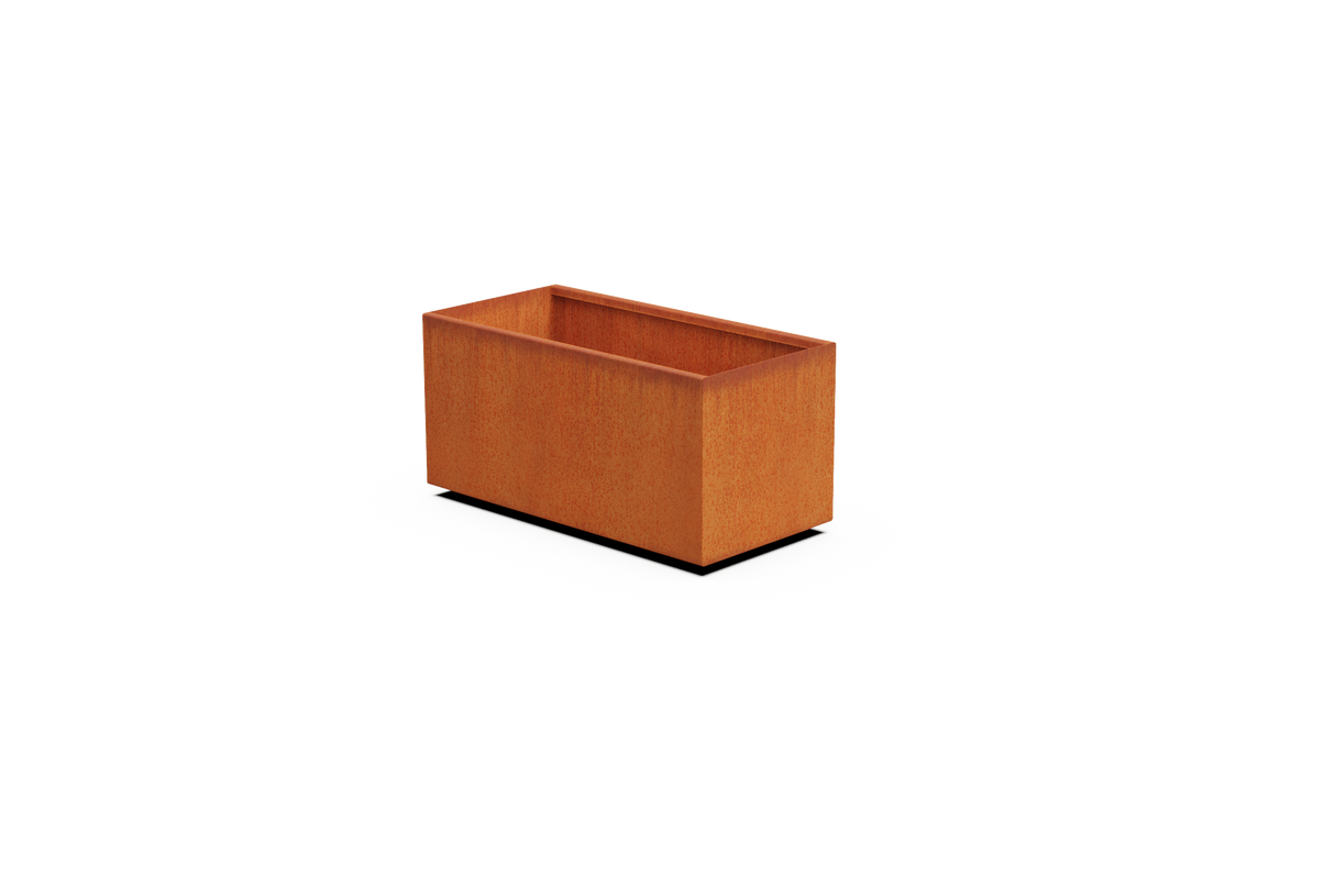 Corten Steel Rectangular Planter – 12" to 18" H