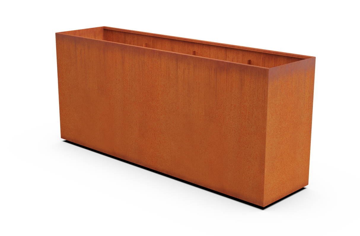 30% OFF Corten Steel Rectangular Tall Planter – 96" x 24" x 42"