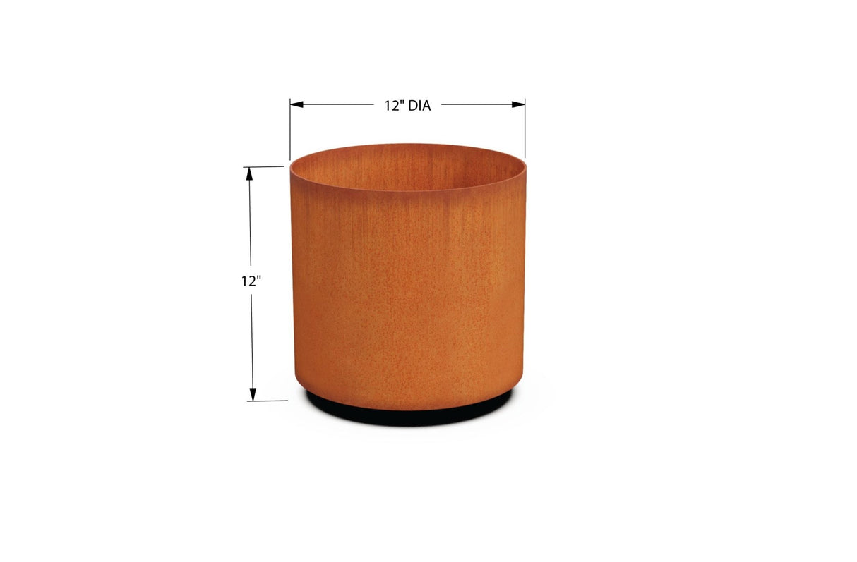 Round Corten Steel Planters - Plantercraft