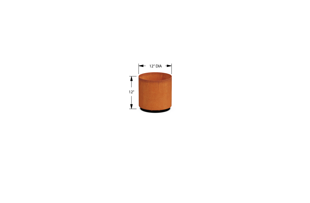 Corten Steel Round Planter – 12" to 20" DIA