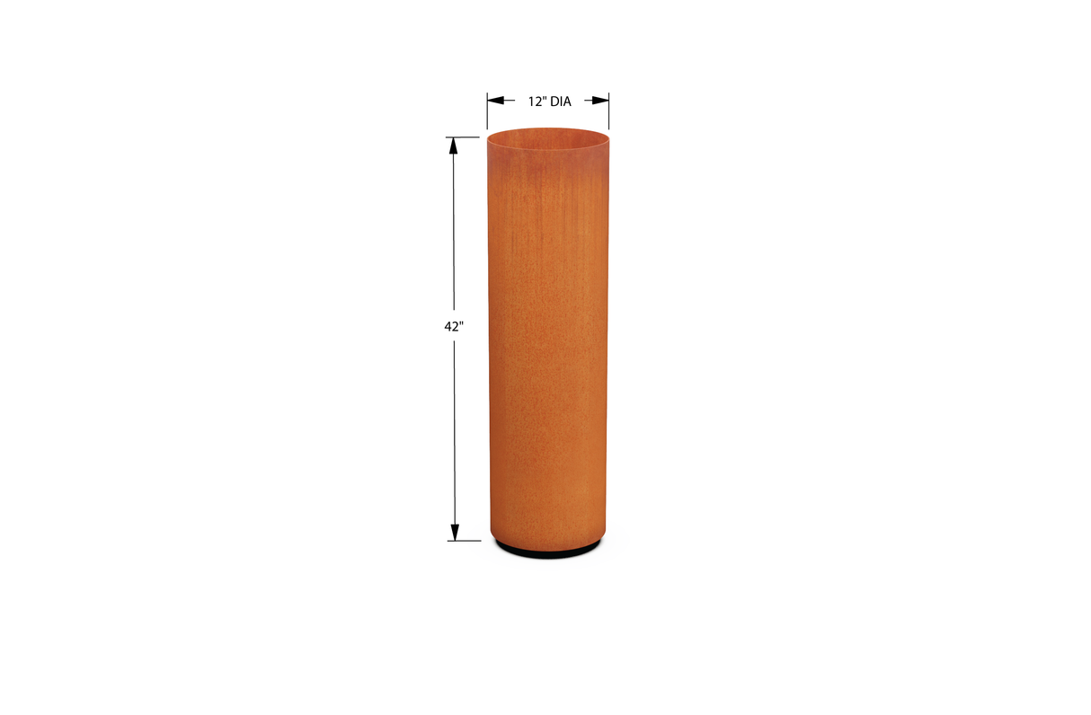 Corten Steel Round Planter – 12" to 20" DIA