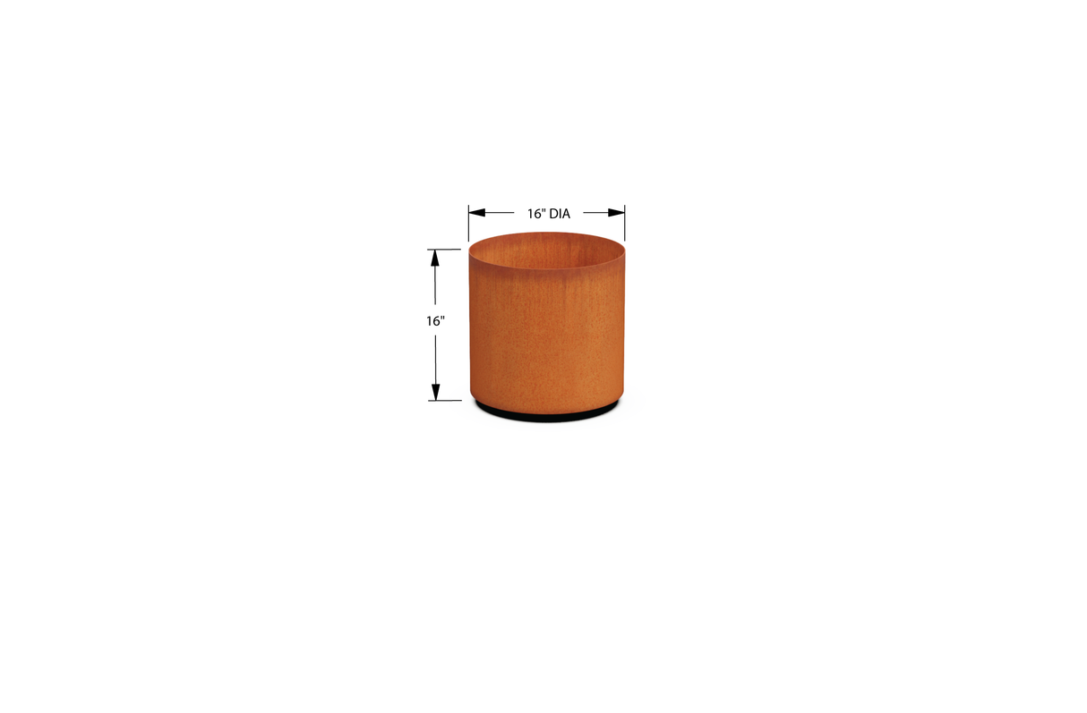 Corten Steel Round Planter – 12" to 20" DIA
