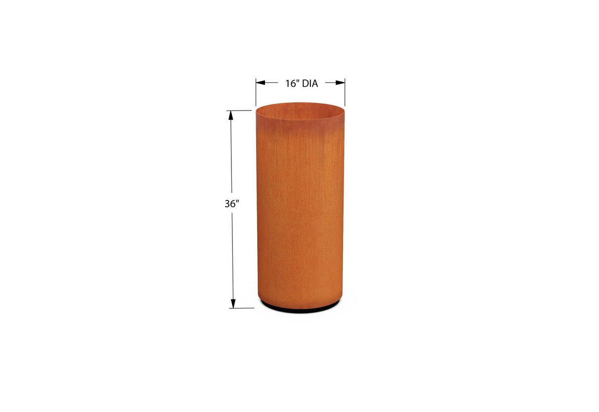 Round Corten Steel Planters - Plantercraft