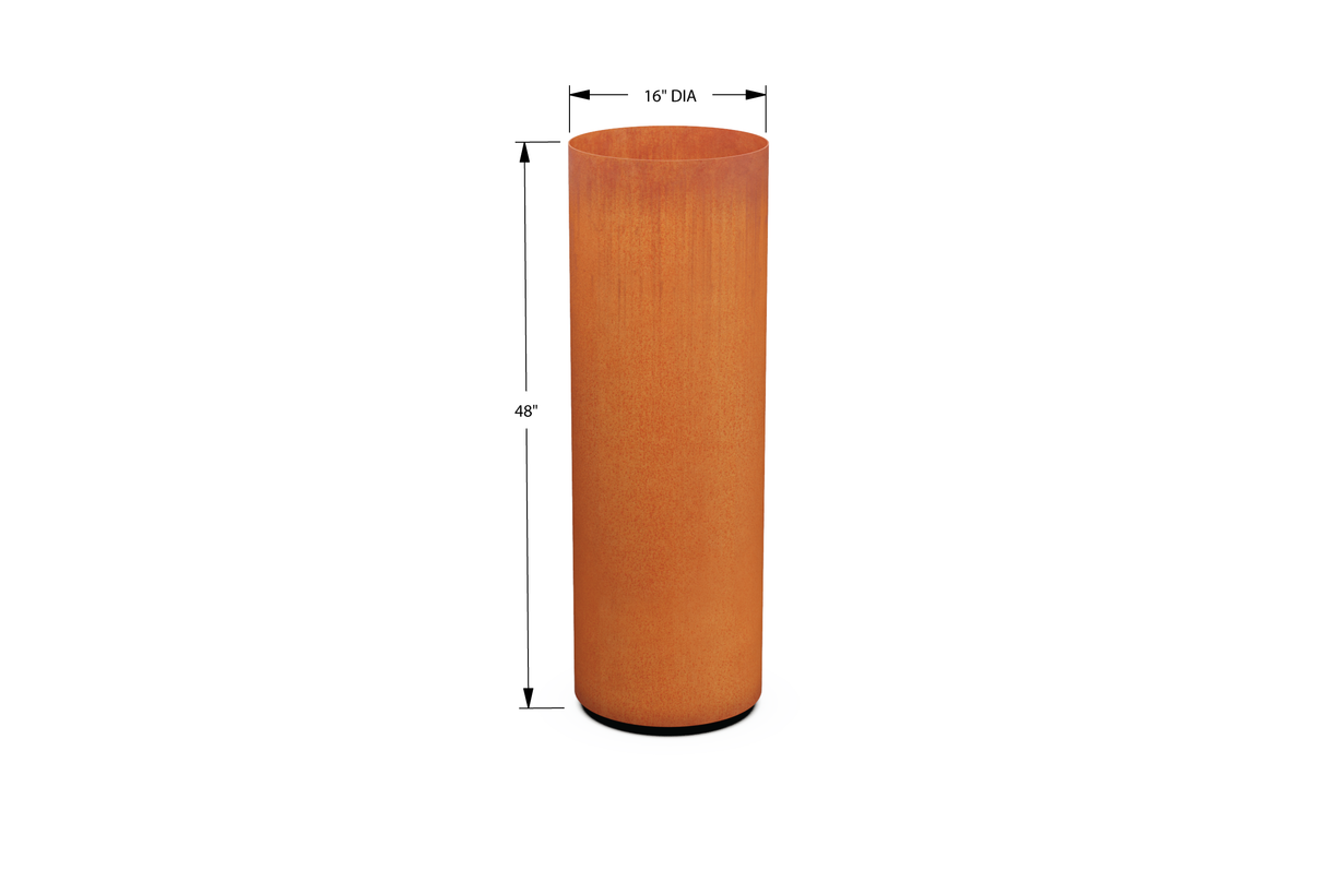 Corten Steel Round Planter – 12" to 20" DIA