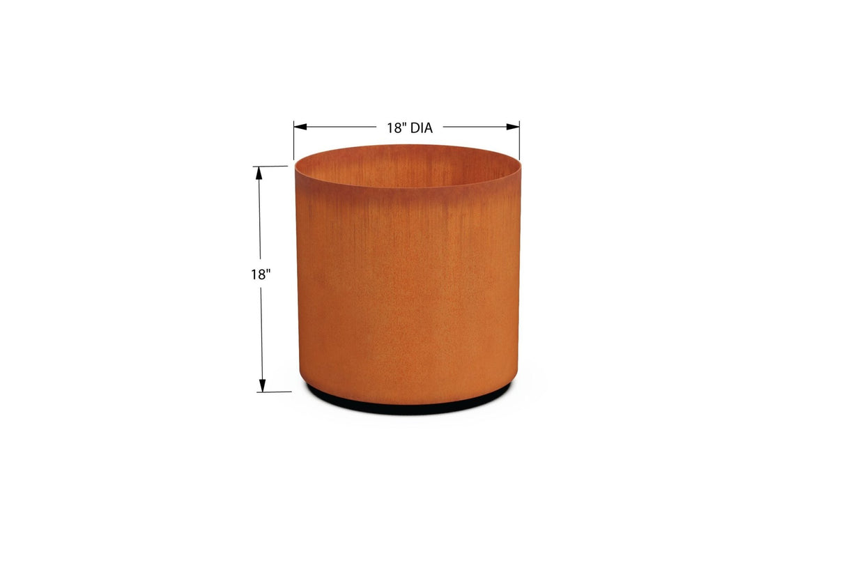 Round Corten Steel Planters - Plantercraft