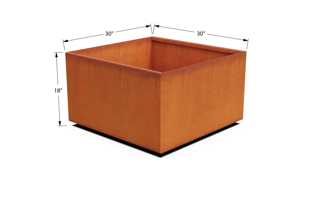Corten Steel Square & Cube Planter - Plantercraft