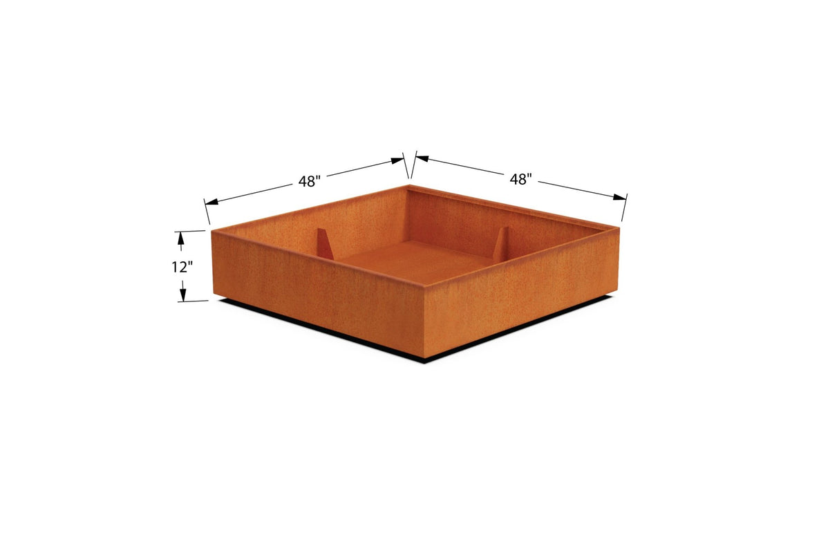 Corten Steel Square & Cube Planter - Plantercraft