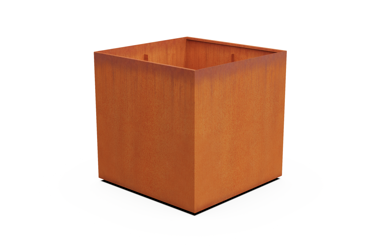 Corten Steel Square & Cube Planter – 28" to 48" H