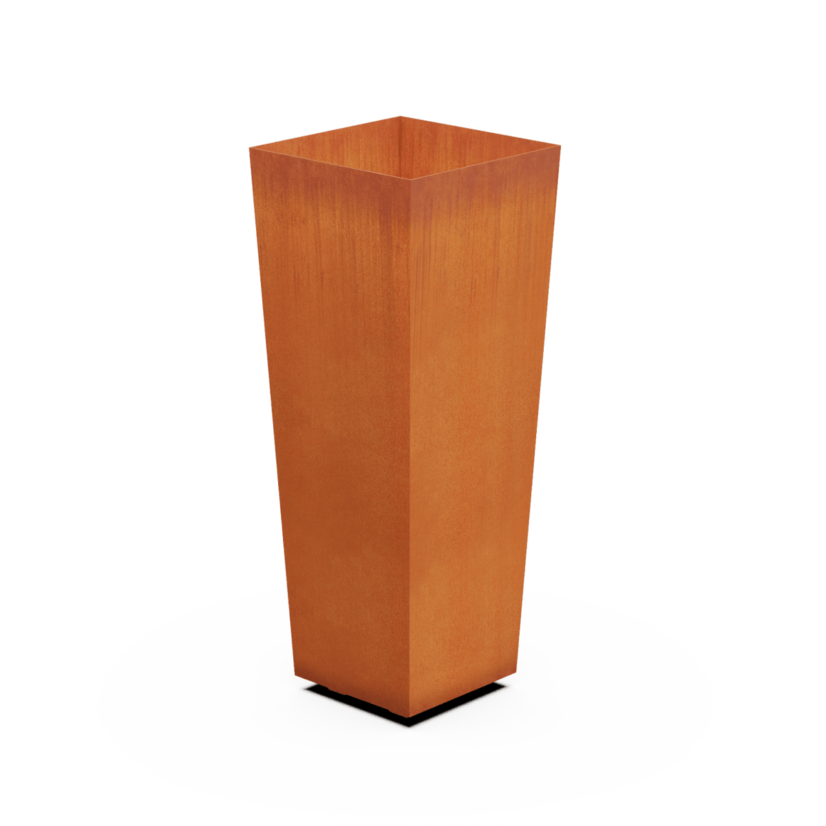 plant pots orange Corten Steel Tapered Tall Planter – 30