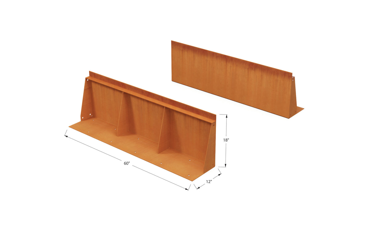 Corten Steel Tall Edging – 12″ H