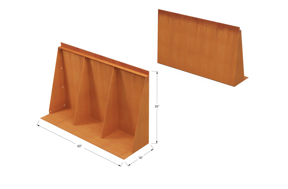 Corten Steel Tall Edging – 36″ H