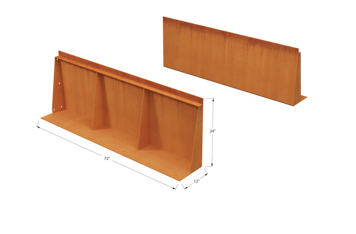 Corten Steel Tall Edging – 24″ H