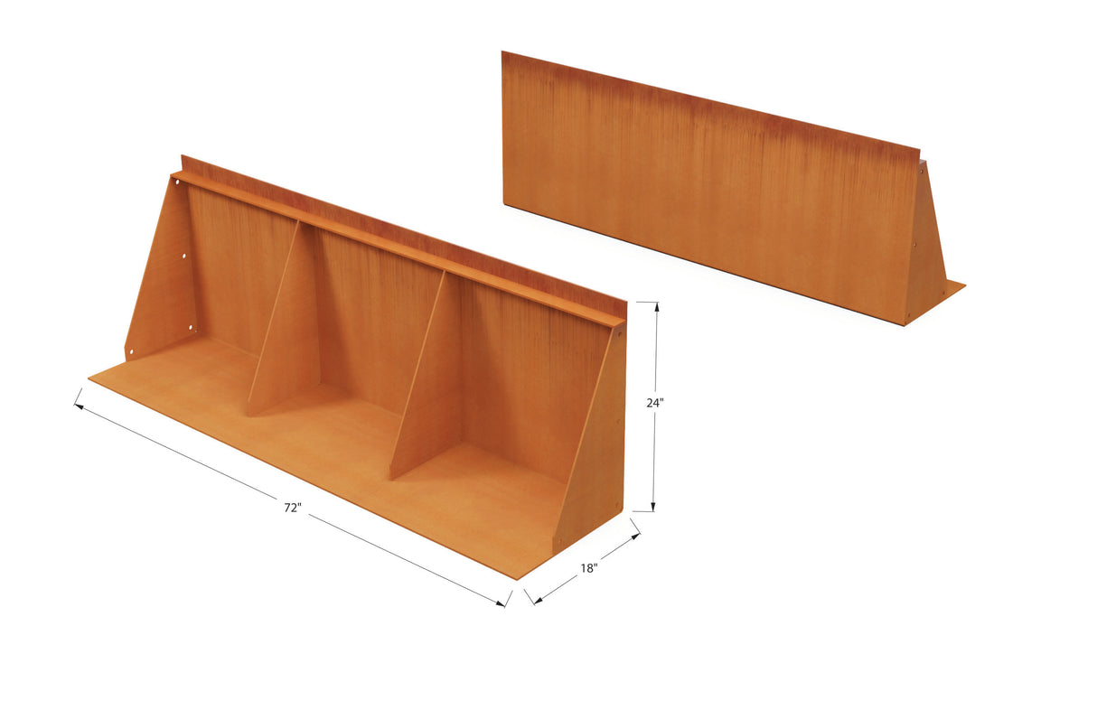 Corten Steel Tall Edging – 24″ H