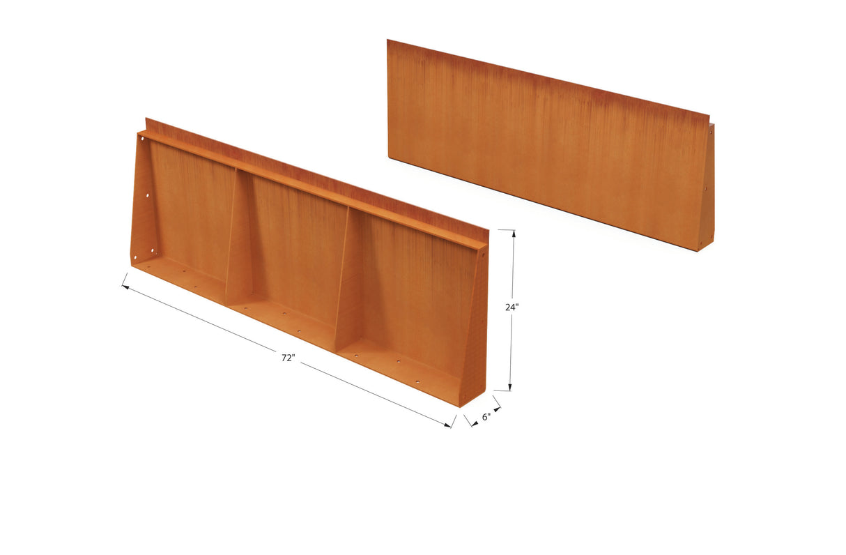 Corten Steel Tall Edging – 24″ H