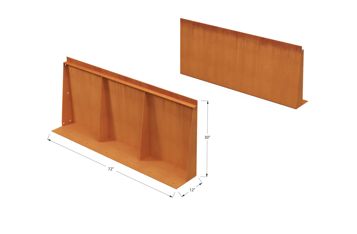 Corten Steel Tall Edging – 30″ H