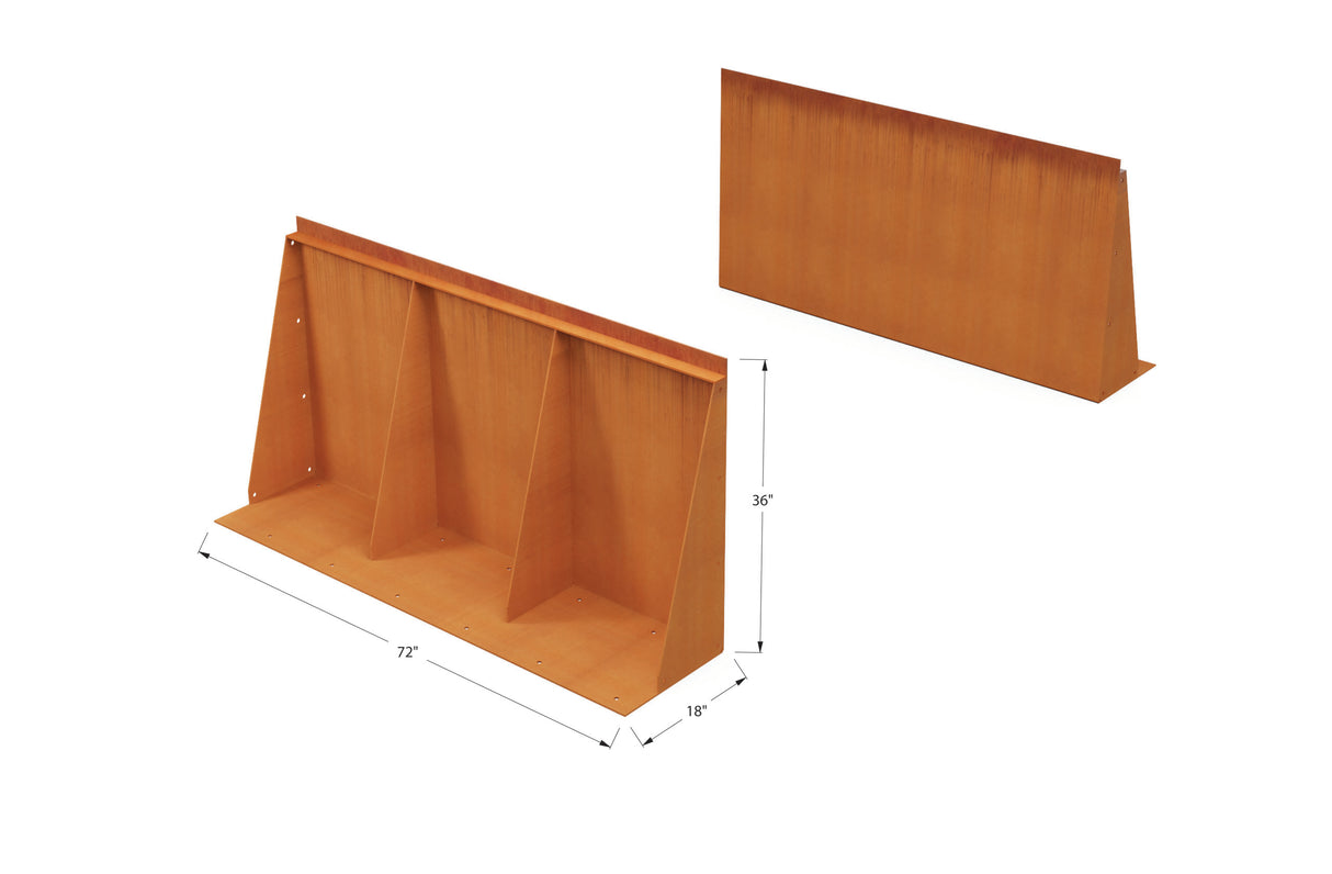 Corten Steel Tall Edging – 36″ H