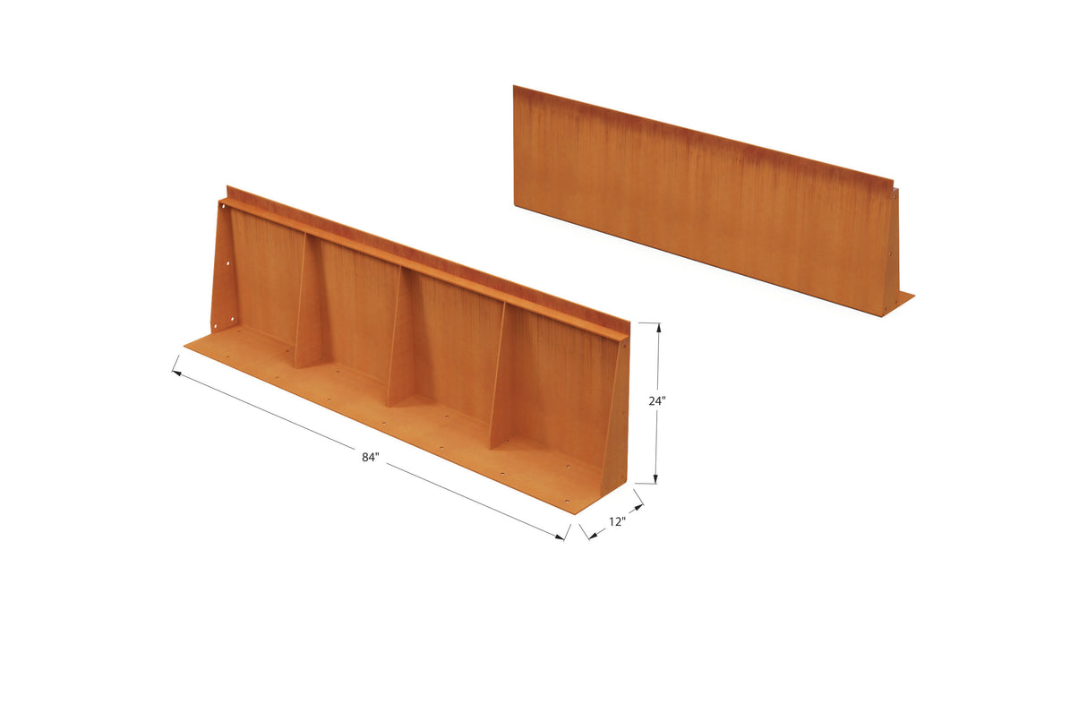 Corten Steel Tall Edging – 24″ H