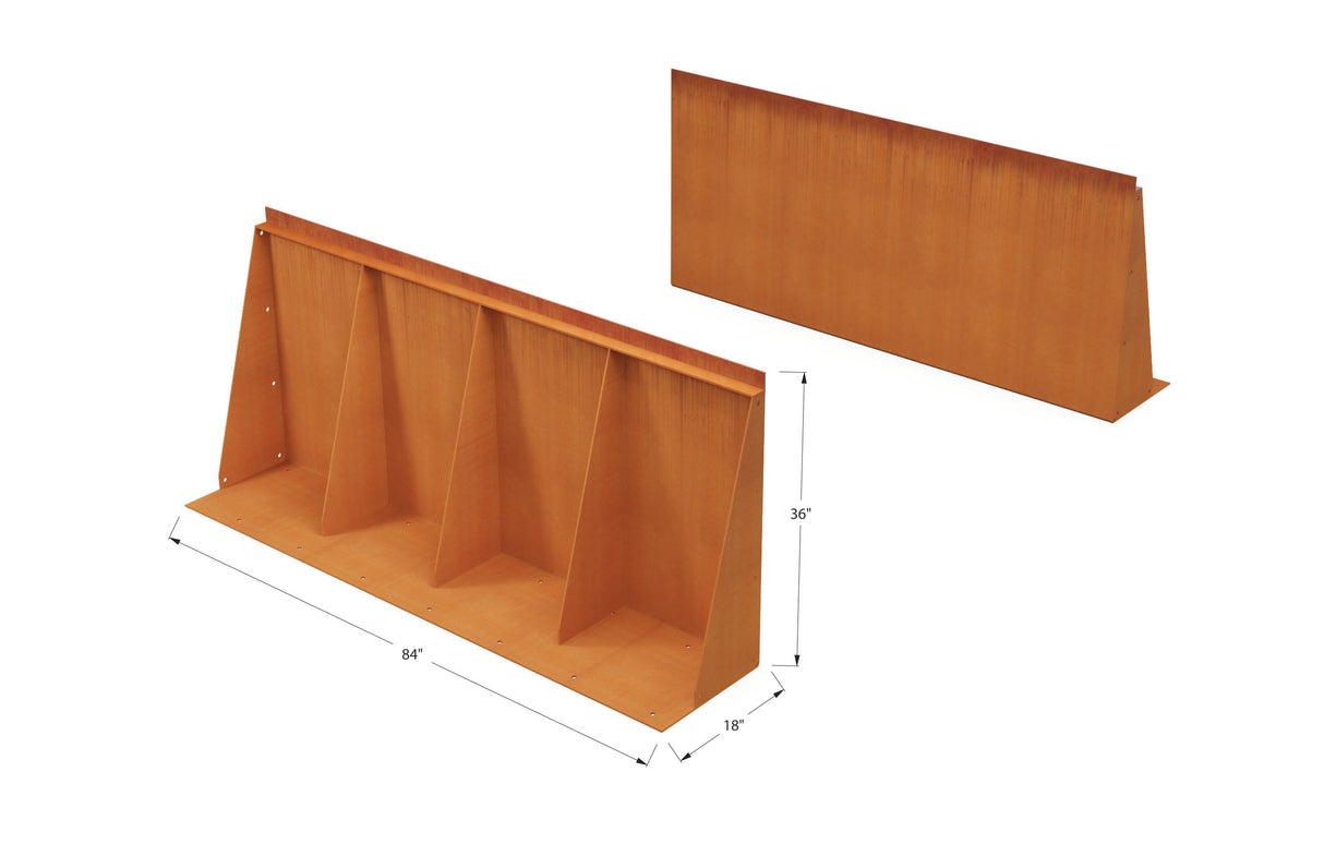 Corten Steel Tall Edging – 36″ H